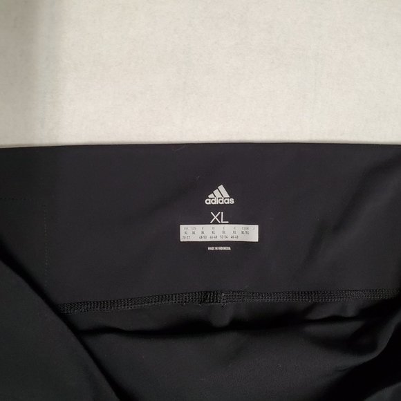 Adidas Leggings womens Size XL Cropped Black athletic athleisure - Picture 5 of 11